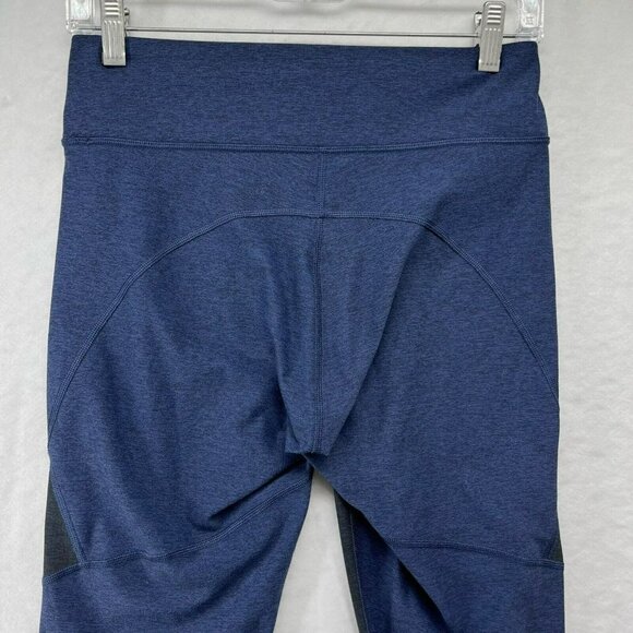 Outdoor Voices Leggings Womens M Blue Black Colorblock Activewear Skinny Pull on - Picture 9 of 11